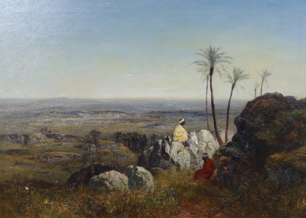 Jean - Joseph Benjamin, Constant, Al belvedere, vista in lontananza del Sahara